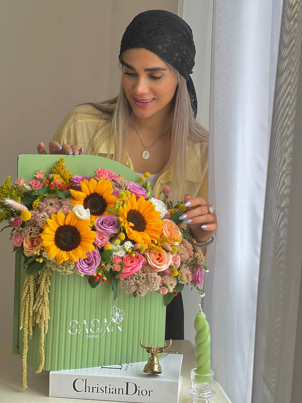 خرید باکس گل امارانتوس - گل ساسان گلفروشی رشت