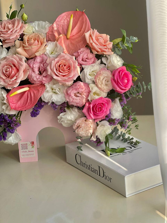 خرید باکس گل عایشه - گل ساسان گلفروشی رشت