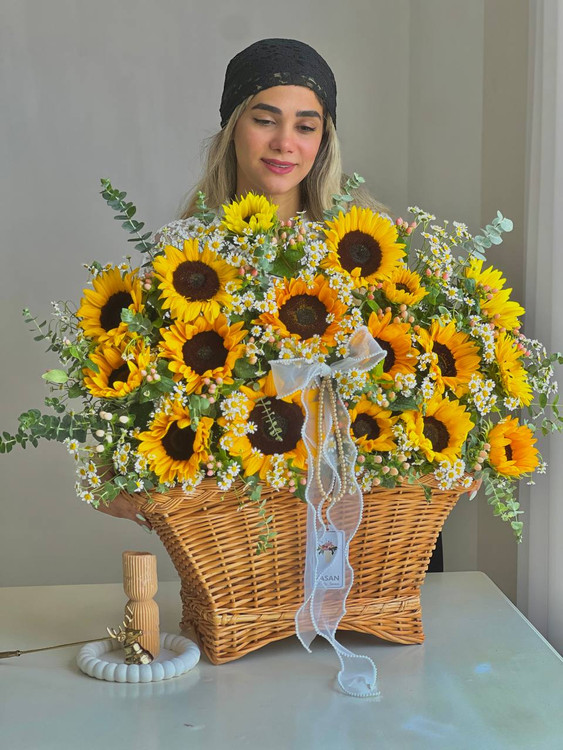 خرید بسکت آفتابگردون - گل ساسان گلفروشی رشت
