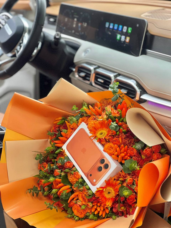 خرید دسته گل اورنج - گل ساسان گلفروشی رشت