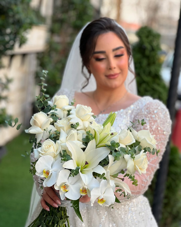 خرید دسته گل عروسی شیک - گل ساسان گلفروشی رشت