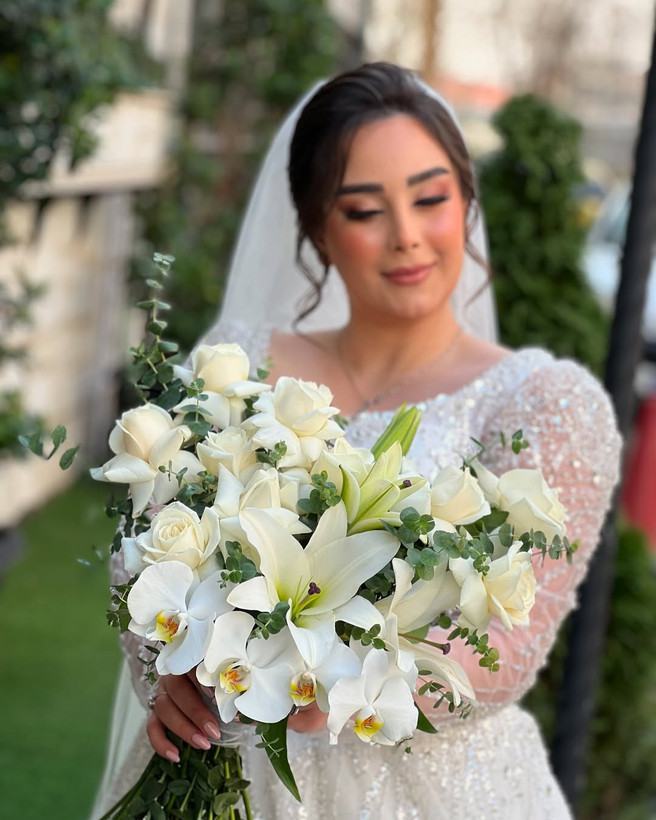 خرید دسته گل عروسی شیک - گل ساسان گلفروشی رشت