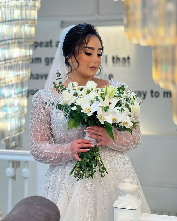 خرید دسته گل عروسی شیک - گل ساسان گلفروشی رشت