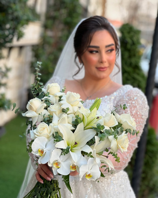 خرید دسته گل عروسی شیک - گل ساسان گلفروشی رشت