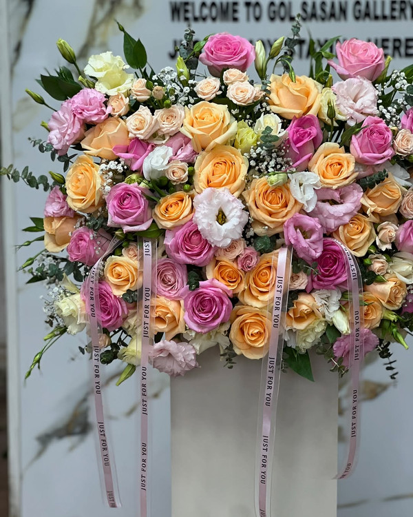 خرید باکس گل خواستگاری - گل ساسان گلفروشی رشت