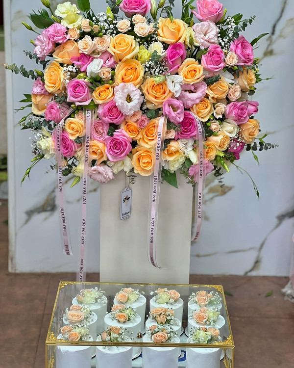 خرید باکس گل خواستگاری - گل ساسان گلفروشی رشت