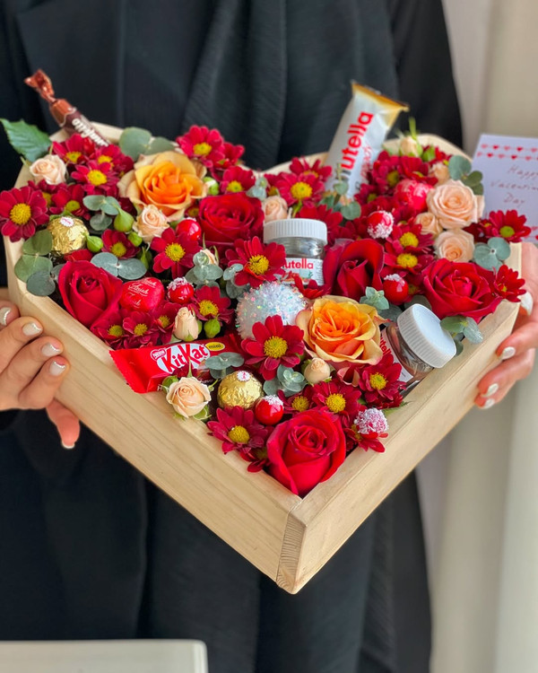 خرید باکس قلب چوبی - گل ساسان گلفروشی رشت