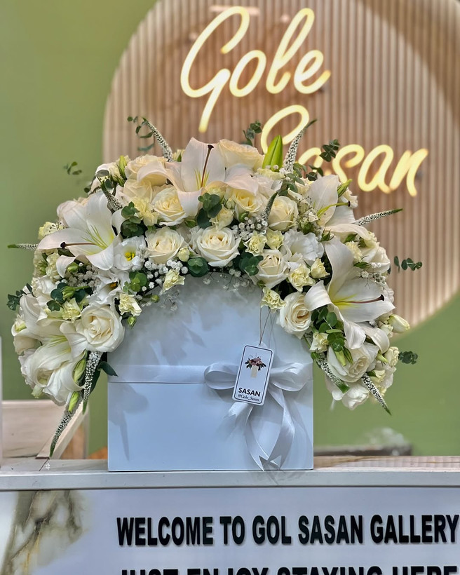 خرید باکس گل ابرک - گل ساسان گلفروشی رشت