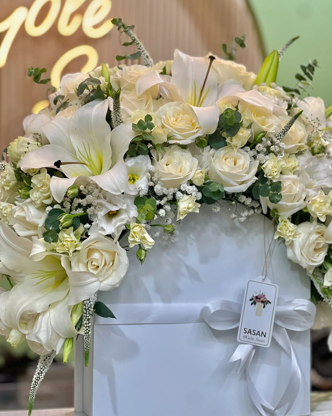 خرید باکس گل ابرک - گل ساسان گلفروشی رشت