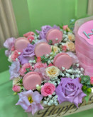 خرید باکس گل و کیک happy birthday - گل ساسان گلفروشی رشت