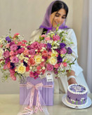 خرید باکس گل بنفشک - گل ساسان گلفروشی رشت