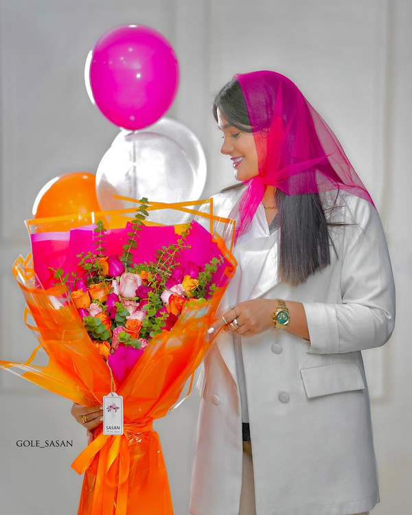 خرید دسته گل رنگارنگ - گل ساسان گلفروشی رشت