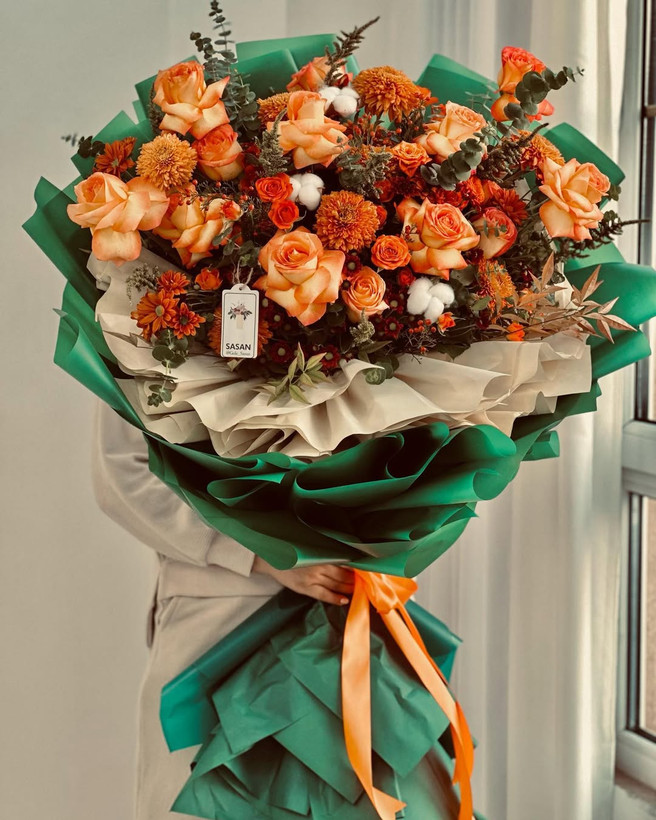 خرید دسته گل لانگ آبان - گل ساسان گلفروشی رشت