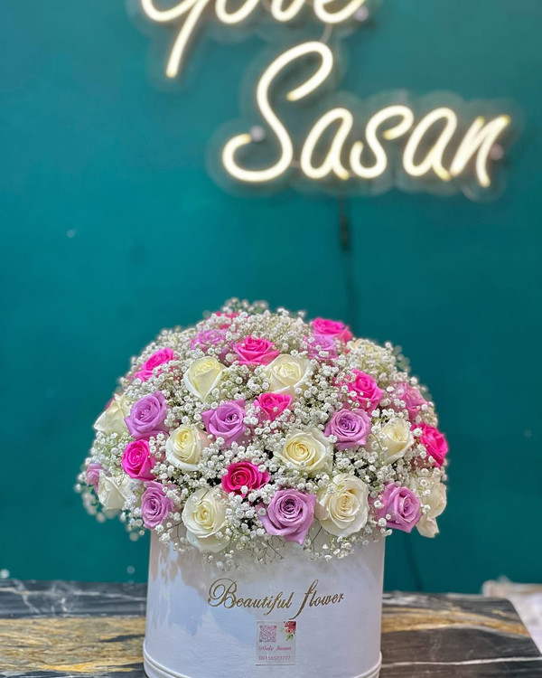 خرید باکس گل ملیسا - گل ساسان گلفروشی رشت