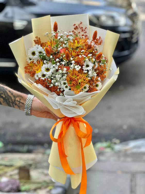 خرید دسته گل پاییزی نینا - گل ساسان گلفروشی رشت