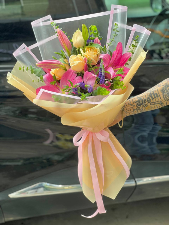 خرید دسته گل آزاله - گل ساسان گلفروشی رشت