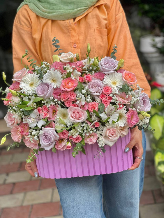 خرید باکس گل روبی - گل ساسان گلفروشی رشت