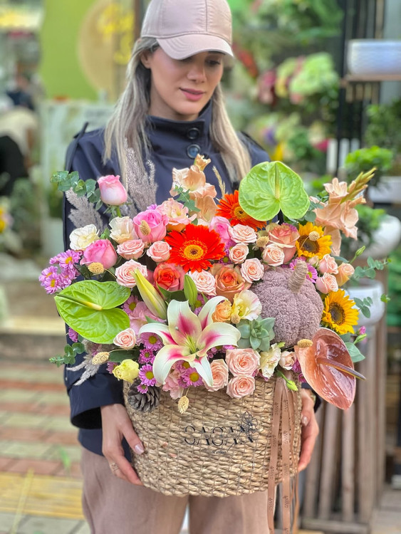 خرید باکس گل ماهشاد - گل ساسان گلفروشی رشت