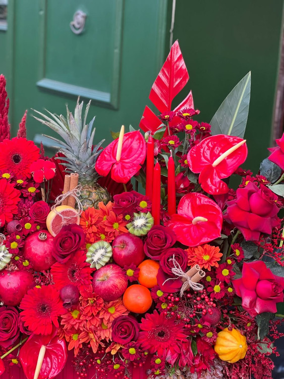 خرید باکس گل vip یلدا - گل ساسان گلفروشی رشت