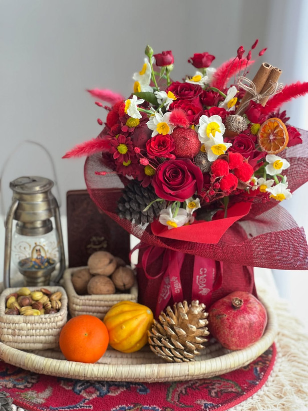 خرید پک یلدایی نارسیس - گل ساسان گلفروشی رشت