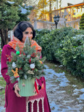 خرید باکس گل کریسمس گوزن - گل ساسان گلفروشی رشت