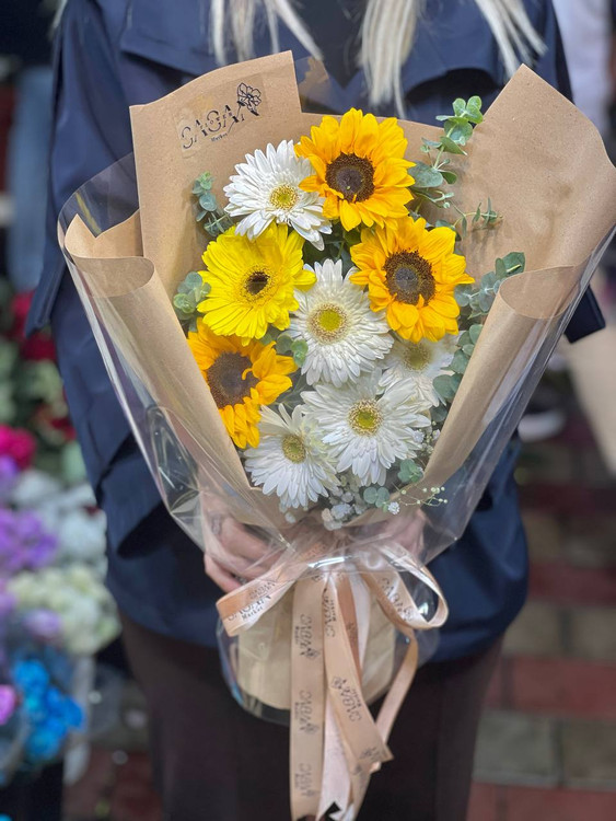 خرید دسته گل آرجر - گل ساسان گلفروشی رشت