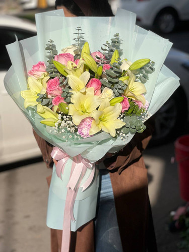 خرید دسته گل پاستلی - گل ساسان گلفروشی رشت