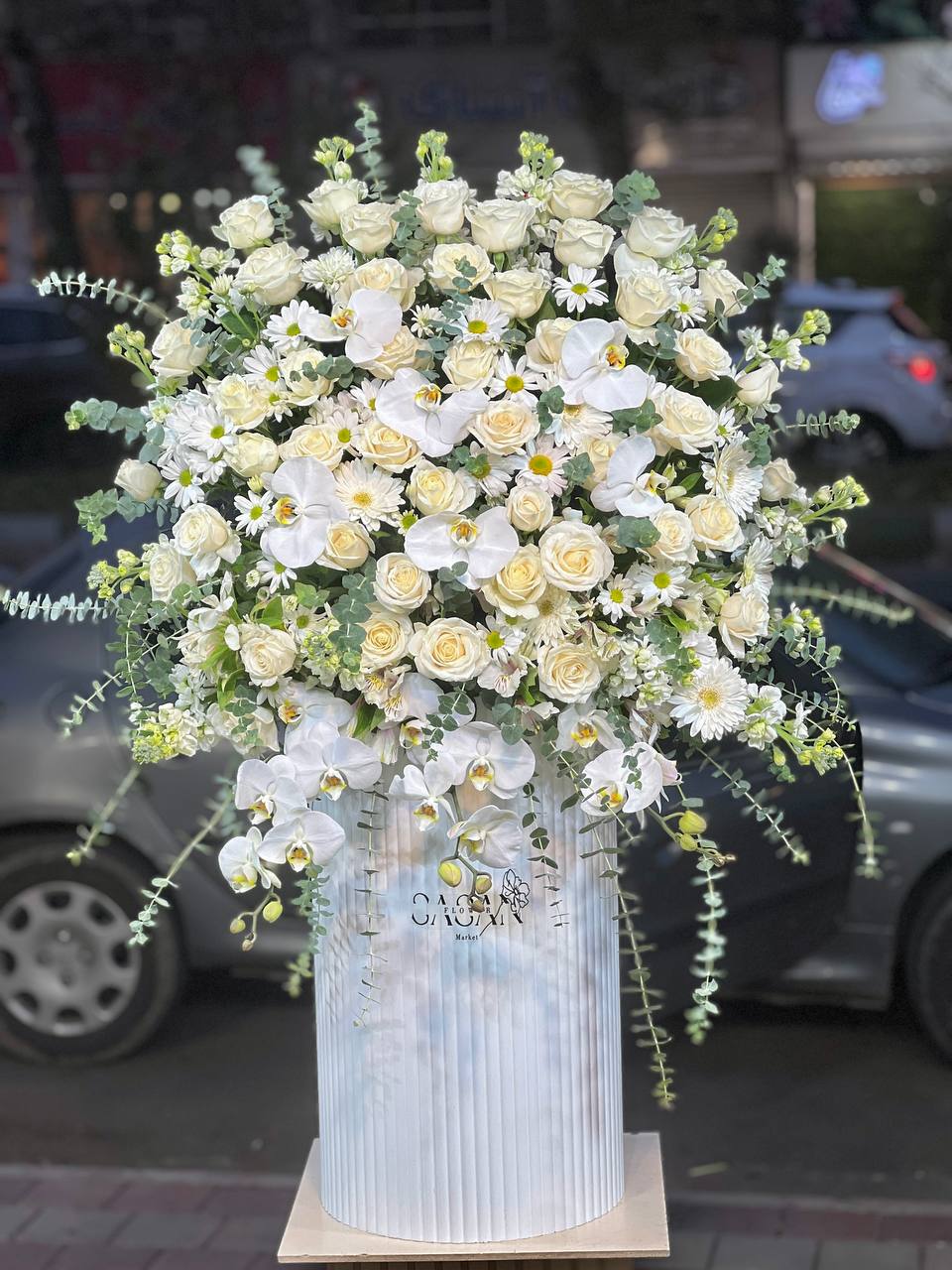 خرید باکس شیار استوانه white - گل ساسان گلفروشی رشت