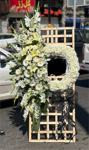 خرید تاج گل لیلیوم - گل ساسان گلفروشی رشت