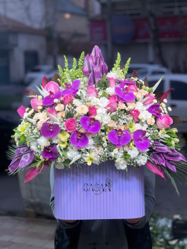 خرید باکس گل ماهرخ - گل ساسان گلفروشی رشت