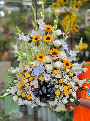 خرید سبد گل آفتاب - گل ساسان گلفروشی رشت