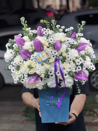 خرید باکس گل ثمین - گل ساسان گلفروشی رشت